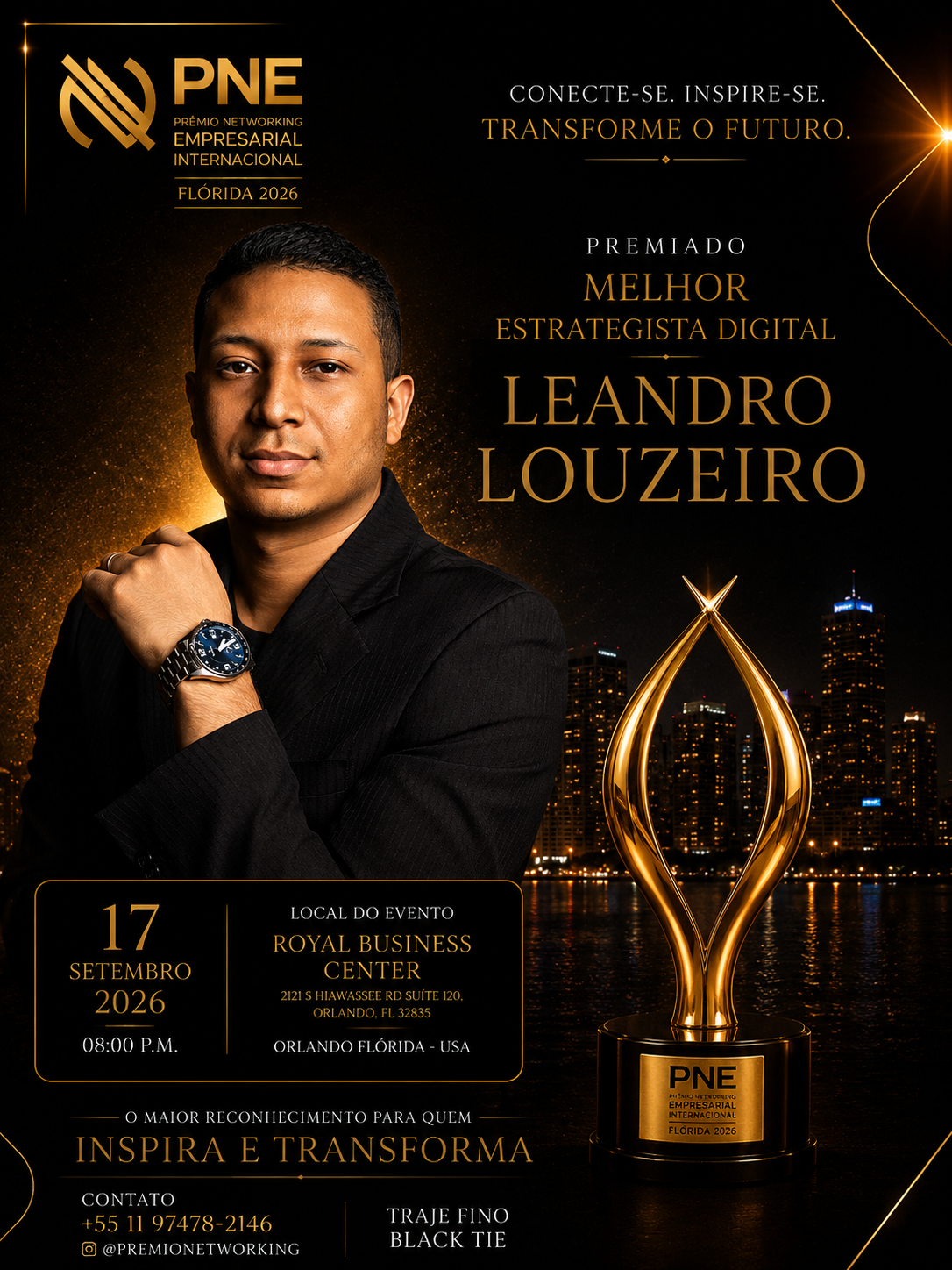 Flyer oficial — Leandro Louzeiro