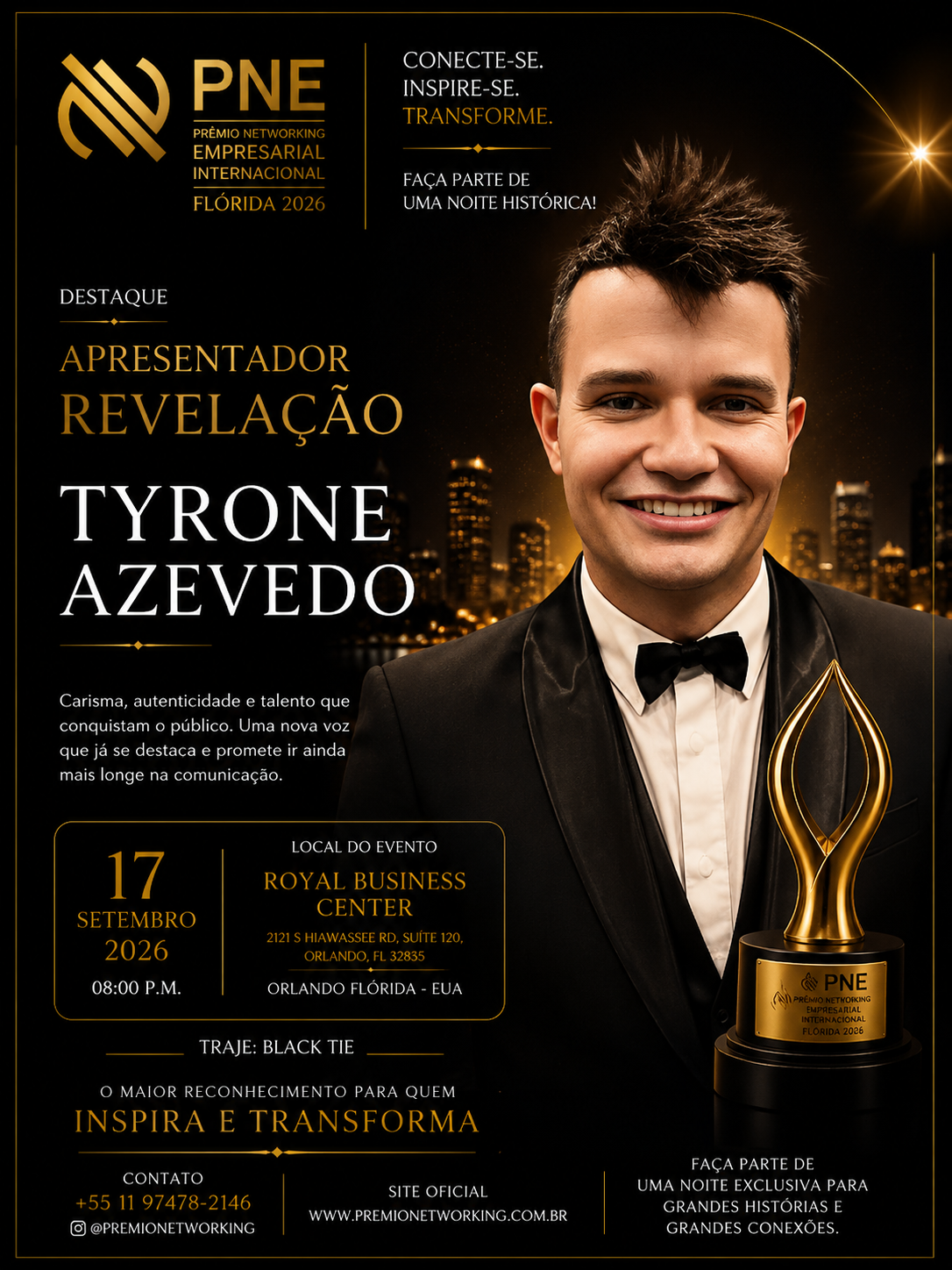 Flyer oficial — Tyrone Azevedo