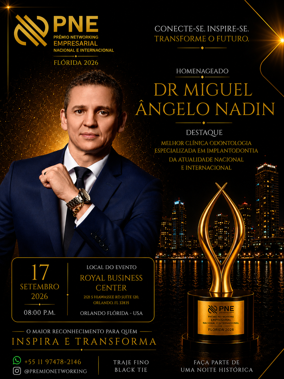 Flyer oficial — Dr. Miguel Ângelo Nadin