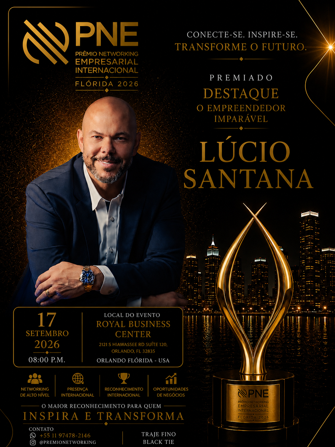 Flyer oficial — Lúcio Santana