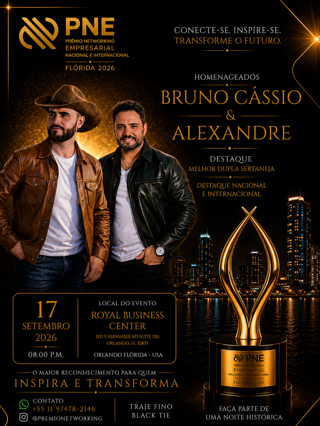 Flyer oficial — Bruno Cássio & Alexandre