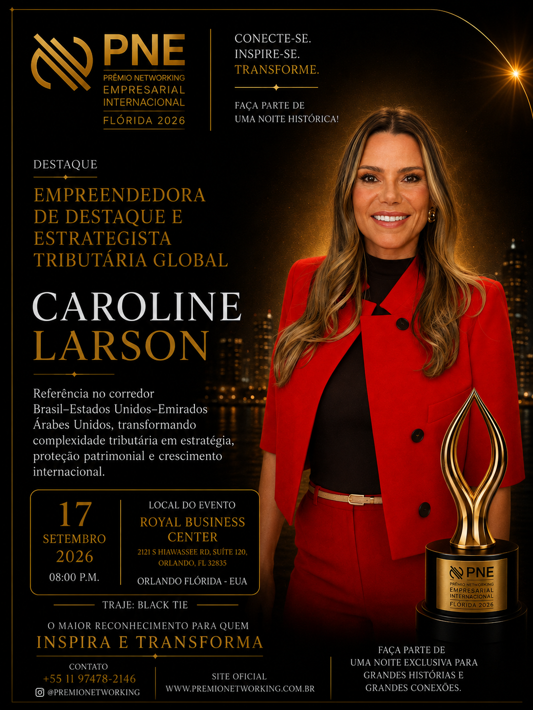 Flyer oficial — Caroline Larson