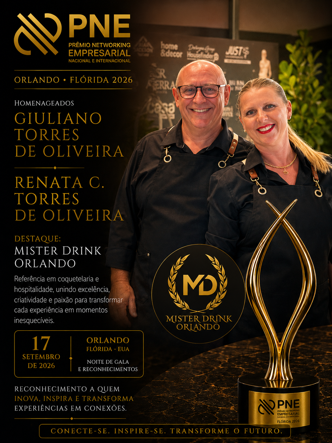 Flyer oficial — Giuliano e Renata