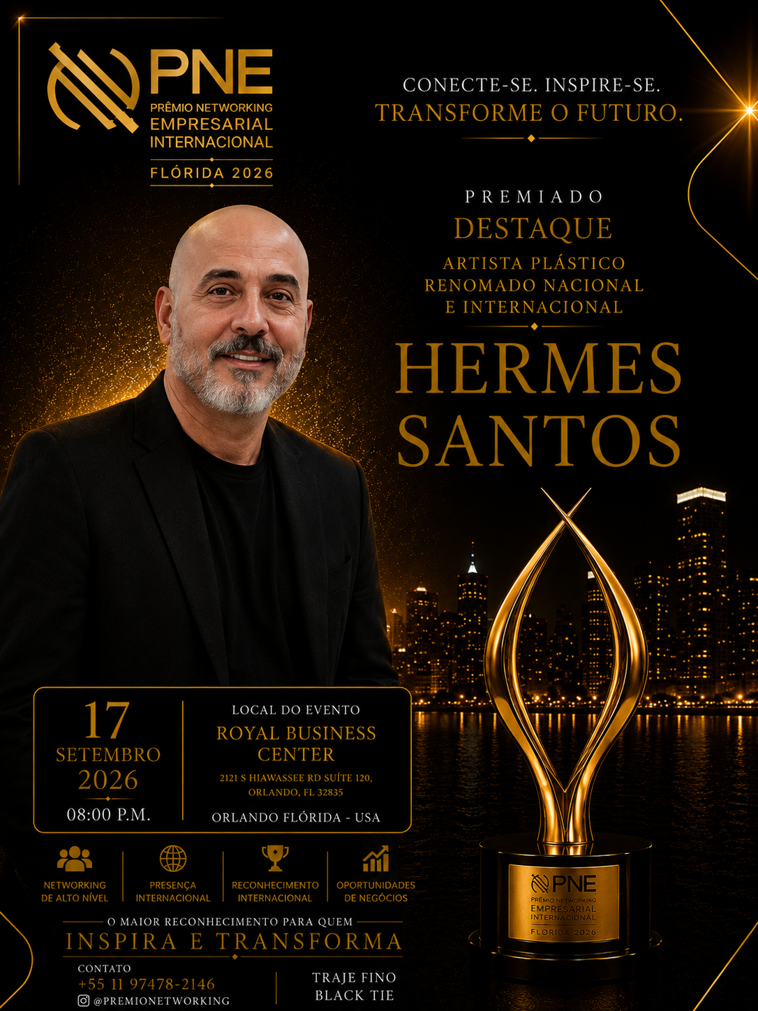 Flyer oficial — Hermes Santos